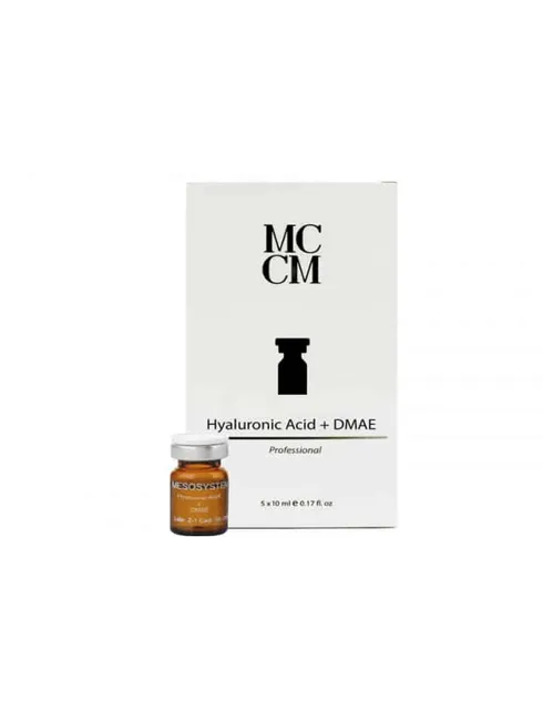 MCCM Hyaluronsäure + D.M.A.E. : Feuchtigkeitsspendende und straffende Anti-Aging-Pflege für die Haut | 5 Flaschen à 10ml