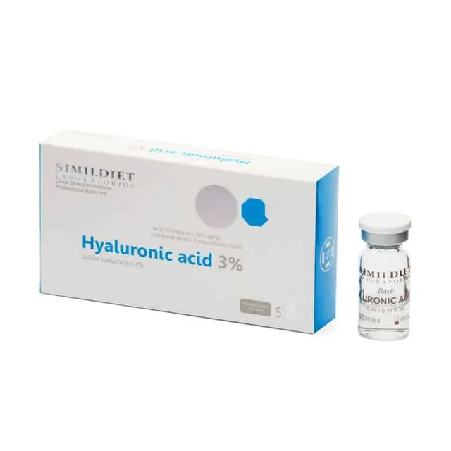 SIMILDIET Hydratisierende Gesichtslösung mit Hyaluronsäure 3% | Faltenreduzierung, feuchte und elastische Haut | Geeignet für empfindliche Haut