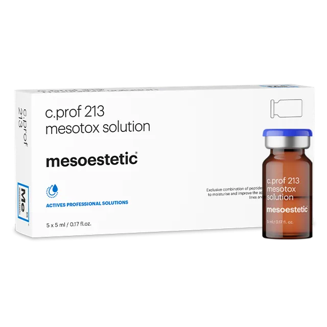 MESOESTETIC c.prof 213 mesotox solution : Nicht-invasive glättende und straffende Lösung | 5 Flaschen zu je 5 ml